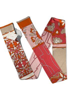 Emilio Pucci Skinny Silk Jersey Scarf NWT